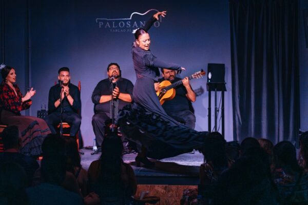 Baile de cola en PALOSANTO TABLAO FLAMENCO en Valencia